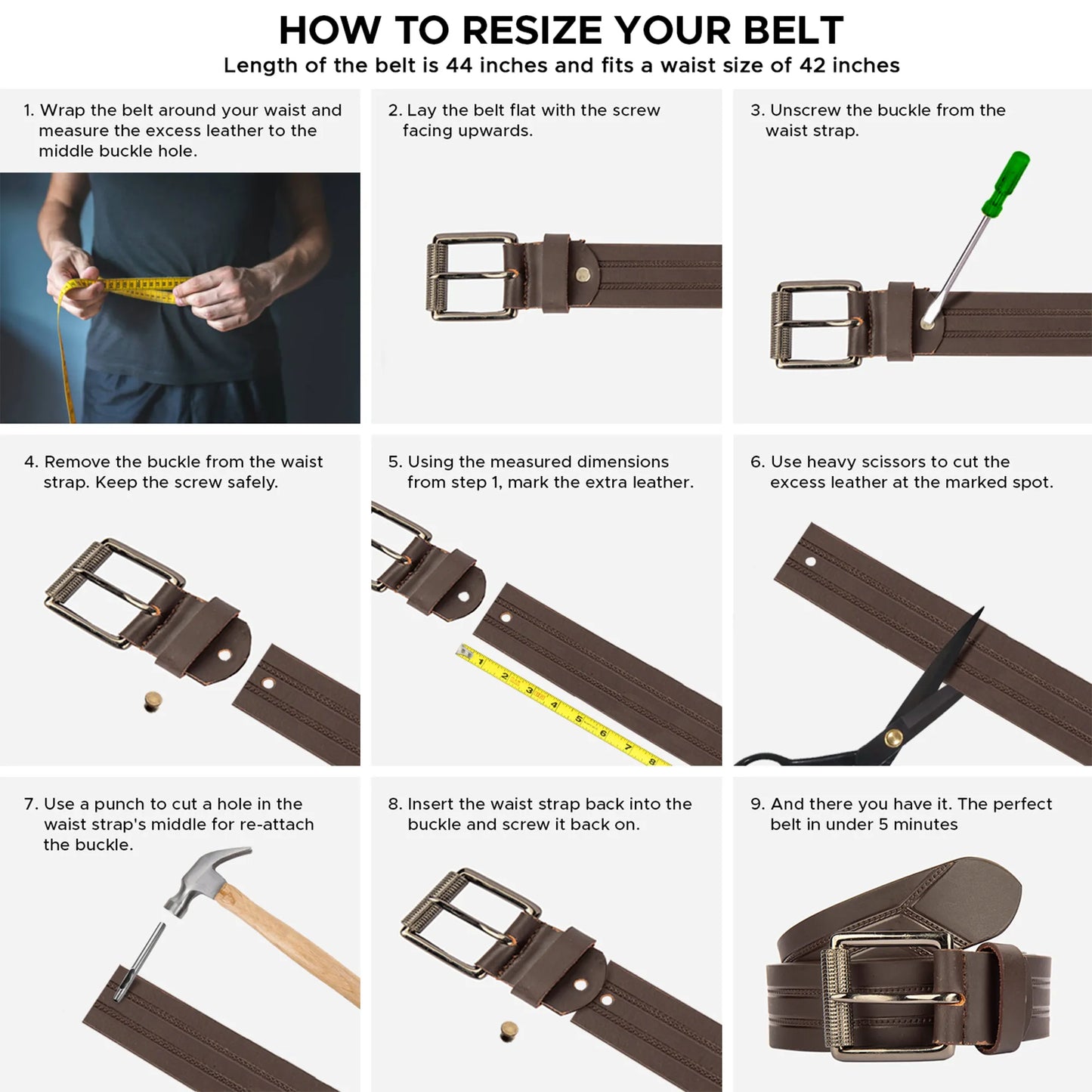 Buy 1 Get 1 FREE – Premium Leather Belts [Black+Brown] @549 Only