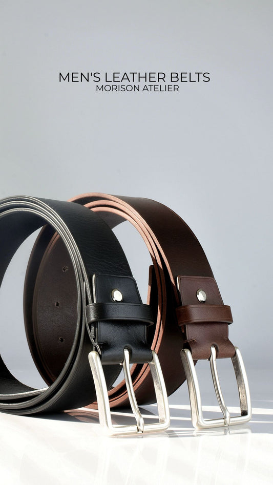 Buy 1 Get 1 FREE – Premium Leather Belts [Black+Brown] @549 Only